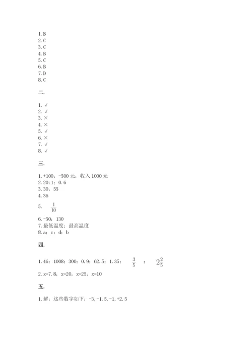 青岛版六年级数学下册期末测试题附答案（模拟题）.docx