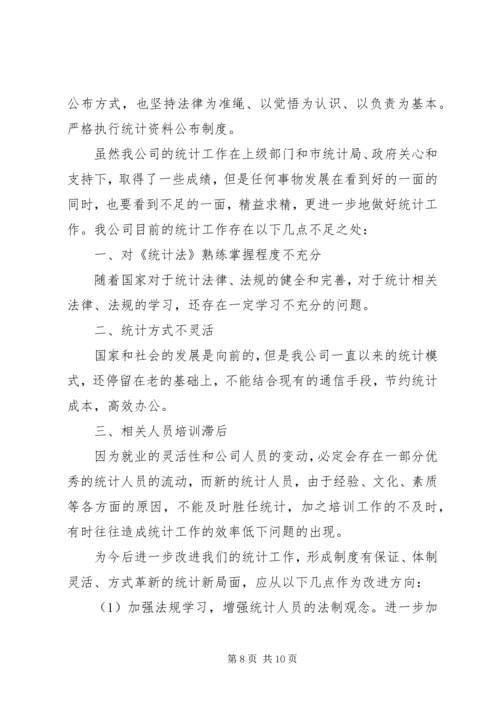 最新统计工作自查报告范文 (2).docx