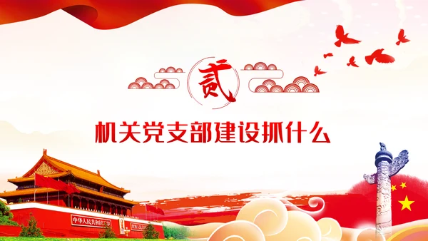 新时代党的组织建设党委机关党支部党课ppt模板
