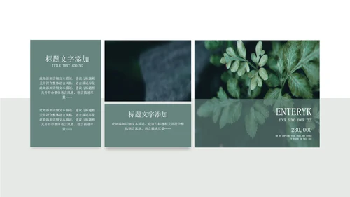 绿色小清新花卉总结报告PPT模板