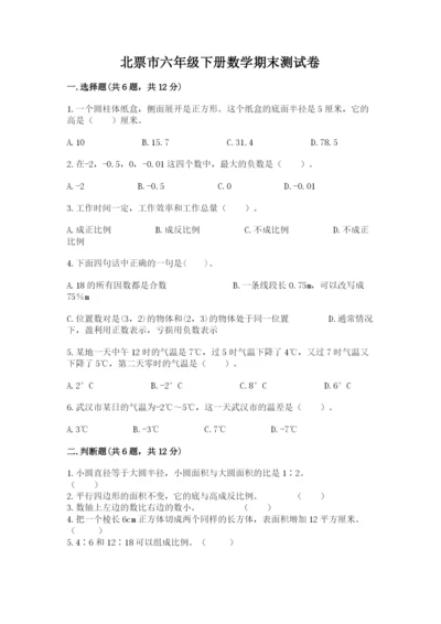 北票市六年级下册数学期末测试卷及完整答案1套.docx