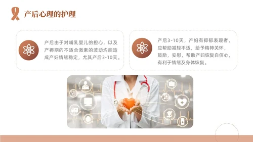 粉色简约线条风产后护理培训医学妇产科PPT