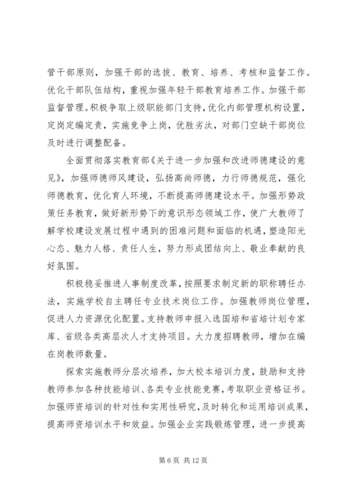 职业学院委员会工作计划.docx