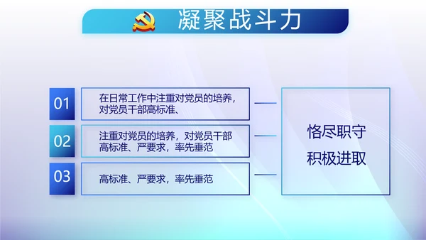 开展蓝色党支部学习教育活动动态PPT模板