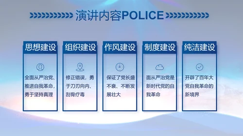 蓝色大气警察公安工作总结汇报PPT