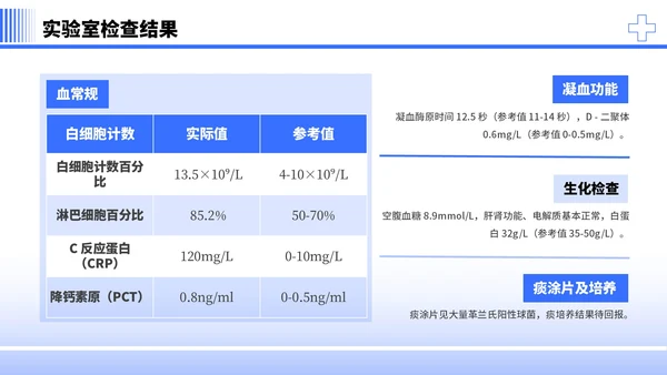 蓝色简约商务风社区病例分析PPT模板