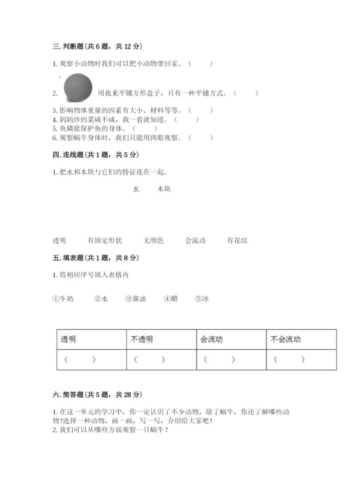 教科版一年级下册科学期末测试卷【黄金题型】.docx