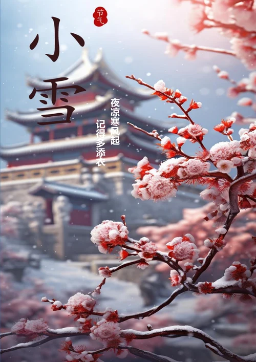 梅花树上梅花开小雪海报
