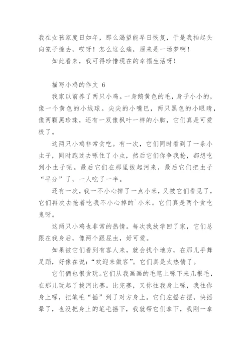 描写小鸡的作文.docx
