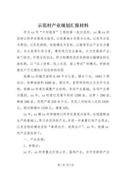 示范村产业规划汇报材料.docx