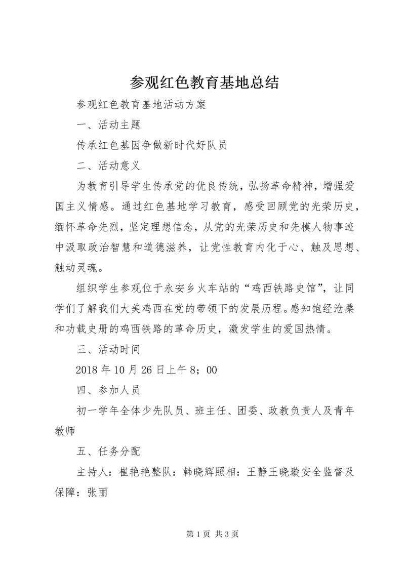 参观红色教育基地总结.docx