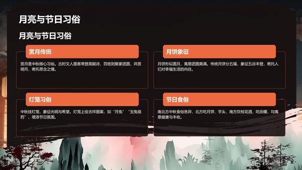 红色复古风中秋节课件PPT