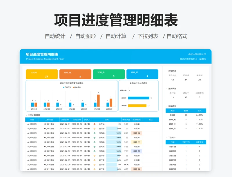 项目管理表