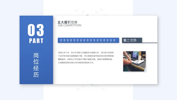 卡片式部门岗位竞聘个人简历通用PPT模板