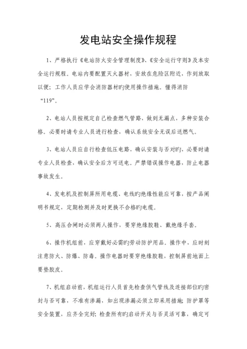 发电站的操作规程管理制度.docx