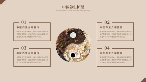 复古风中医养生艾灸中药中医护理培训PPT模板