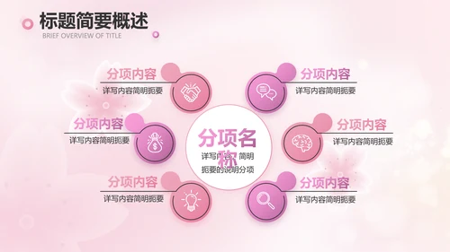 粉色爱心感恩妈妈母亲节主题动态PPT模板