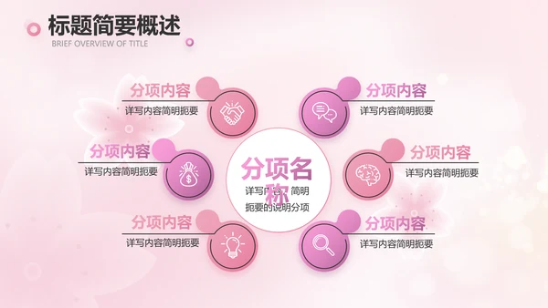 粉色爱心感恩妈妈母亲节主题动态PPT模板