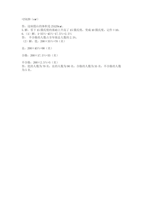 小学毕业班数学检测题含完整答案（名校卷）.docx