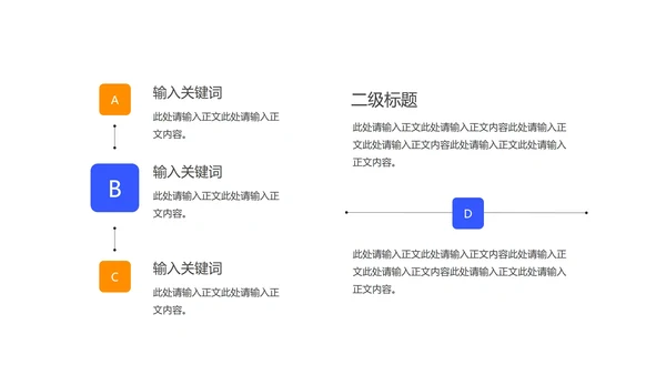 蓝色扁平风职场员工竞聘述职报告PPT模板