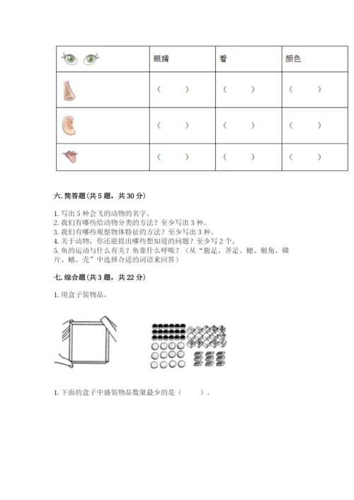 教科版一年级下册科学期末测试卷含完整答案【全优】.docx