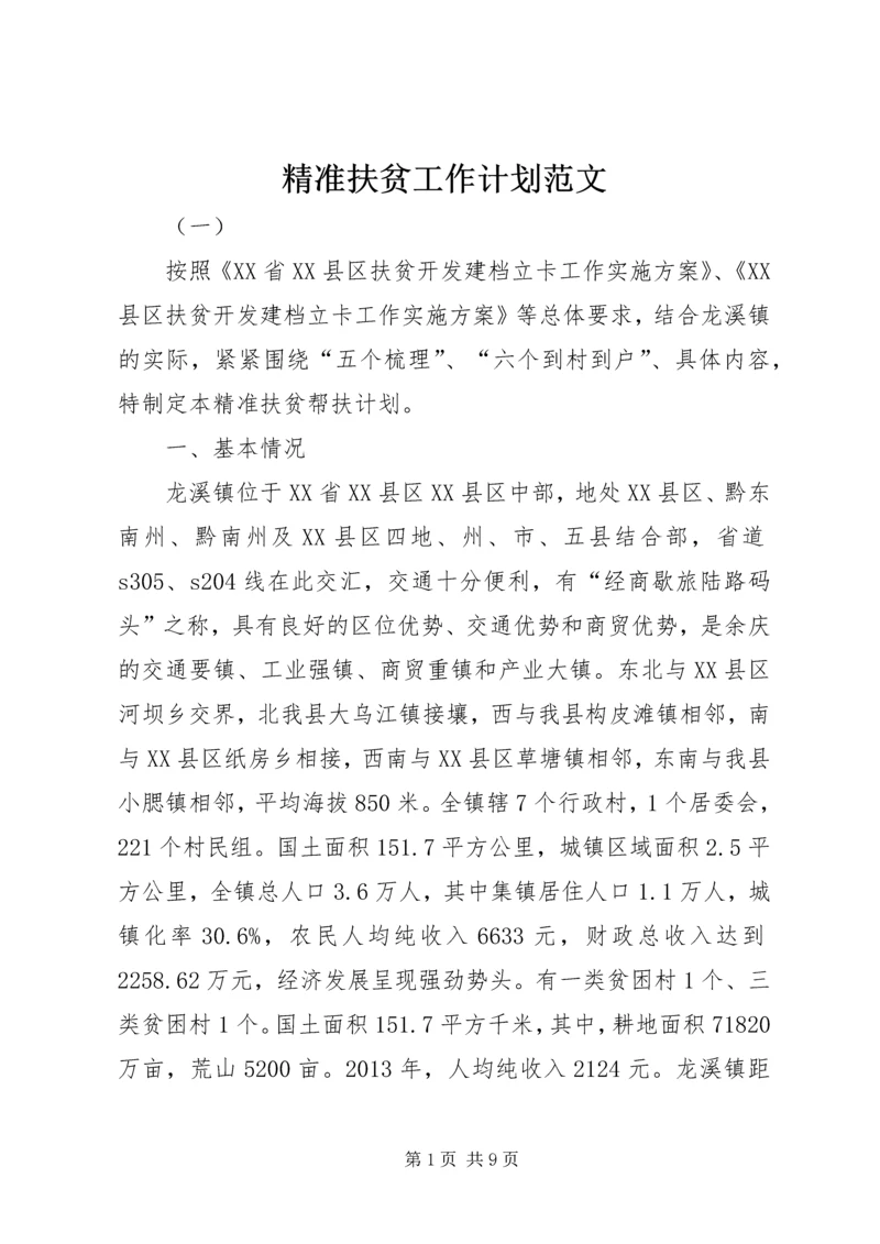 精准扶贫工作计划范文.docx