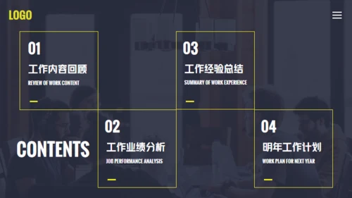 年终总结工作商务风通用PPT模板