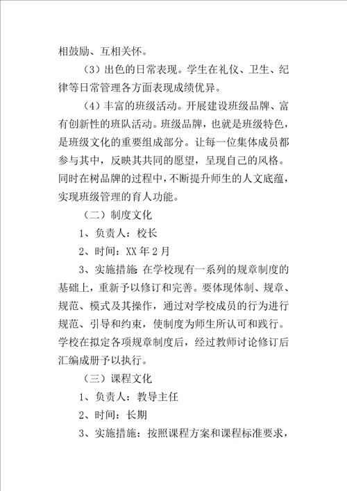 校园文化建设的实施方案1
