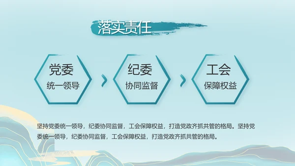 大气党风廉政建设工作总结动态PPT