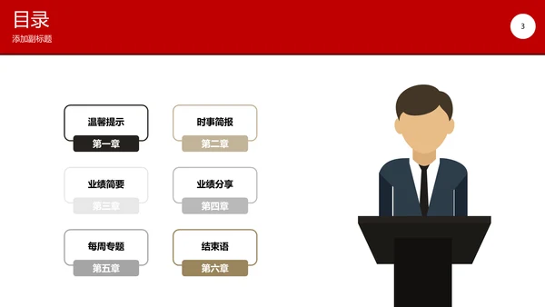 部门晨会例会公司开会通用PPT模板