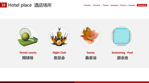 欧美风宾馆酒店基础英语培训教育PPT课件