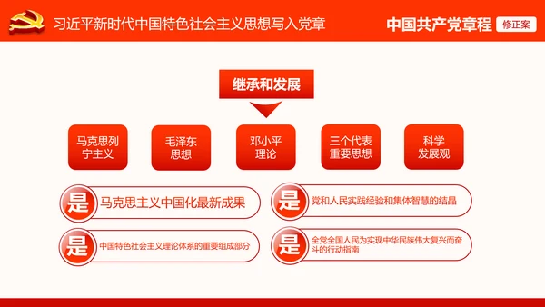 党的十九大党章重要修改内容PPT党的章程