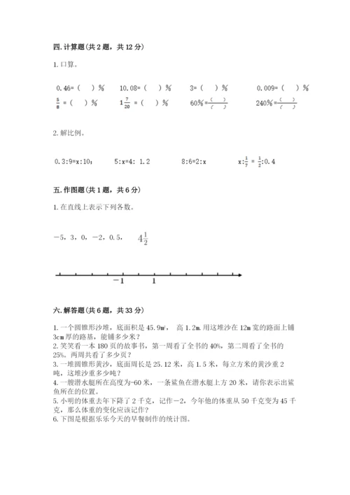 冀教版六年级下册数学 期末检测卷【考点提分】.docx