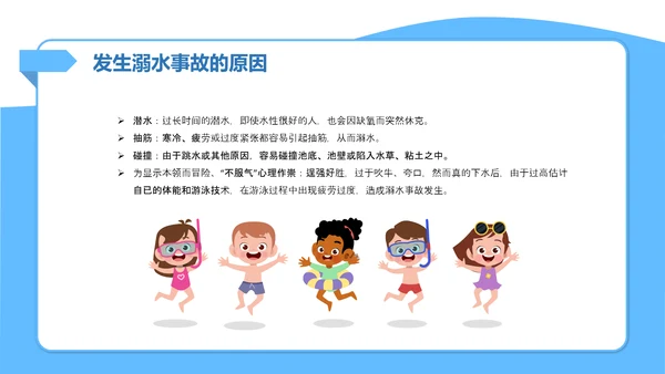 暑假防溺水游泳安全知识主题班会PPT模板