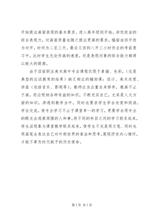 关于对新时期职高美术教育的思考.docx