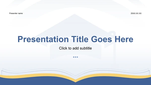 蓝色简约风博士生论文作业成果汇报PPT主题