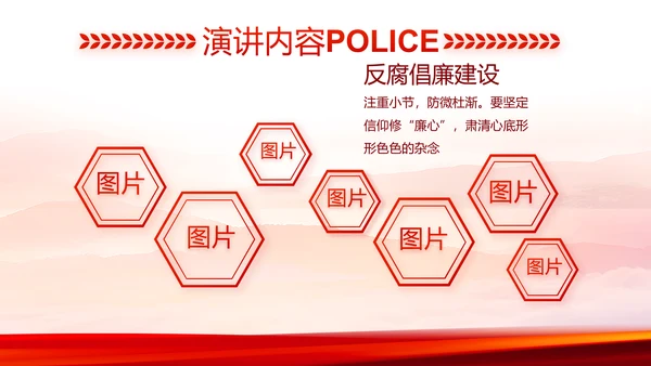 红色大气公安民警工作总结动态PPT