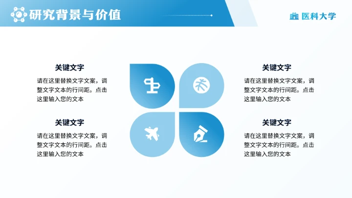 医科大学医学专业学术毕业学术答辩通用PPT模版