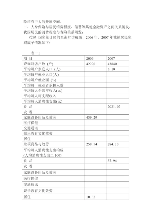 我国人身保险市场需求分析1203.docx