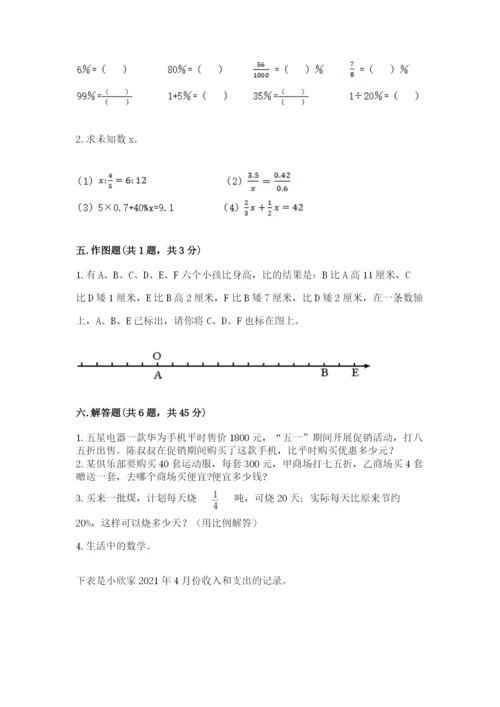 北京版小学六年级下册数学期末综合素养测试卷精品【满分必刷】.docx