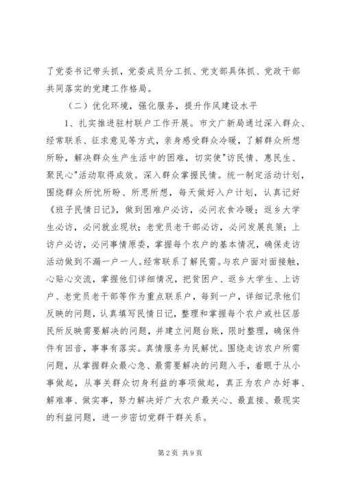 文化广电新闻出版局党委XX年上半年党建工作自查报告.docx