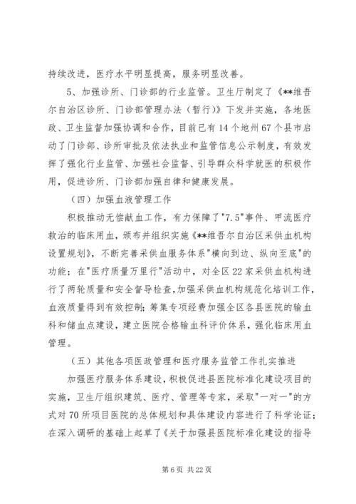 医疗服务监管工作会议上的讲话.docx