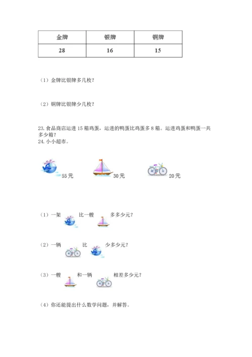 小学二年级上册数学应用题100道含答案（精练）.docx