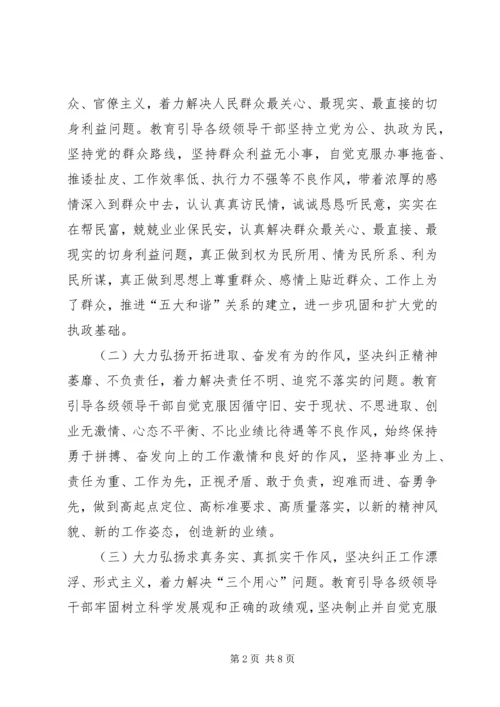 领导干部作风整顿方案(中纪委七会全会).docx