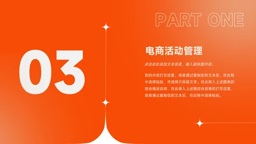 橙色渐变电商运营计划模板PPT模板