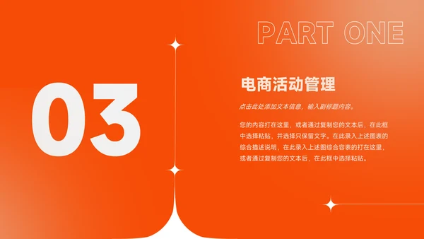 橙色渐变电商运营计划模板PPT模板