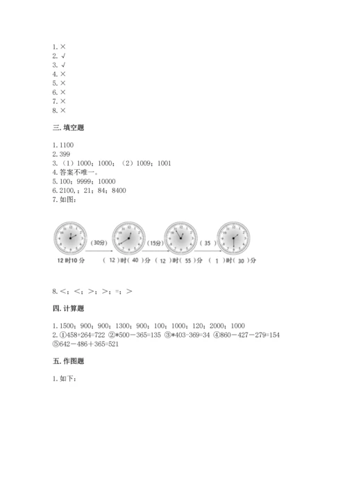 人教版数学三年级上册期末试卷往年题考.docx