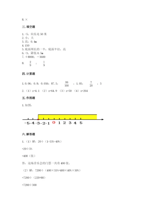 北师大版六年级下册数学 期末检测卷【有一套】.docx