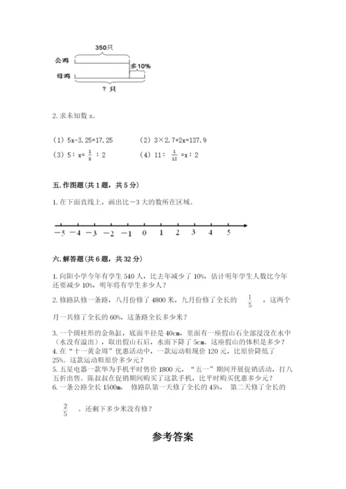 康乐县六年级下册数学期末测试卷（b卷）.docx
