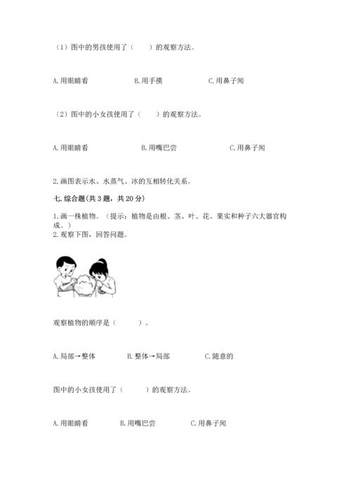 教科版科学一年级上册第一单元《植物》测试卷有答案.docx